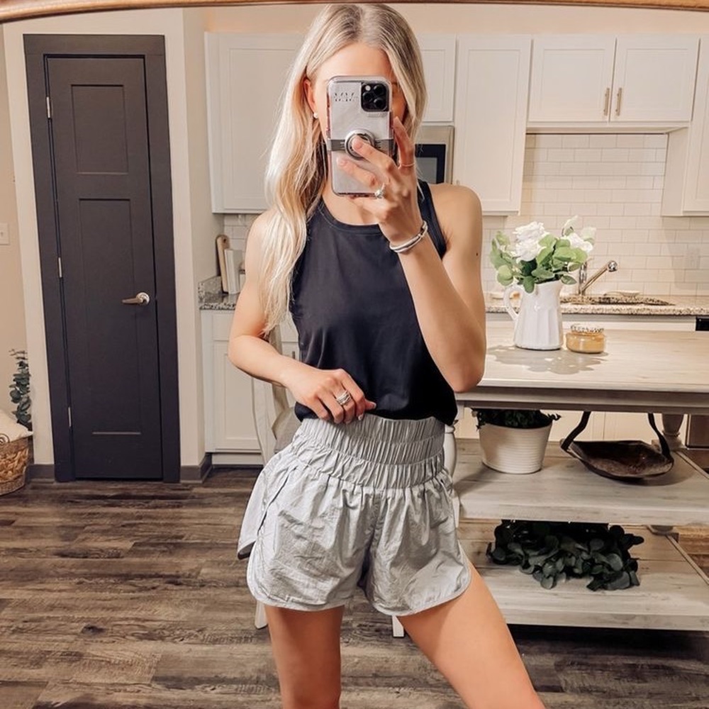 Free People Movement The Way Home Athletic Shorts in Muted Sage Green Sz Medium